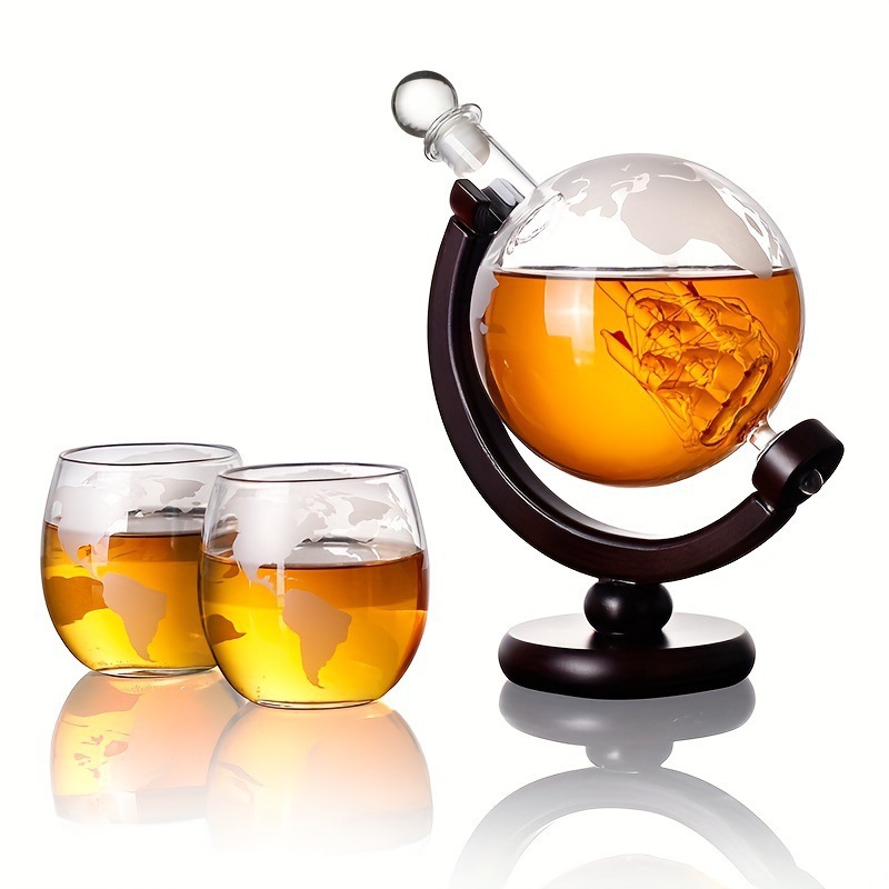 Decanter Globe Set - Carafe globe distributeur de whisky avec