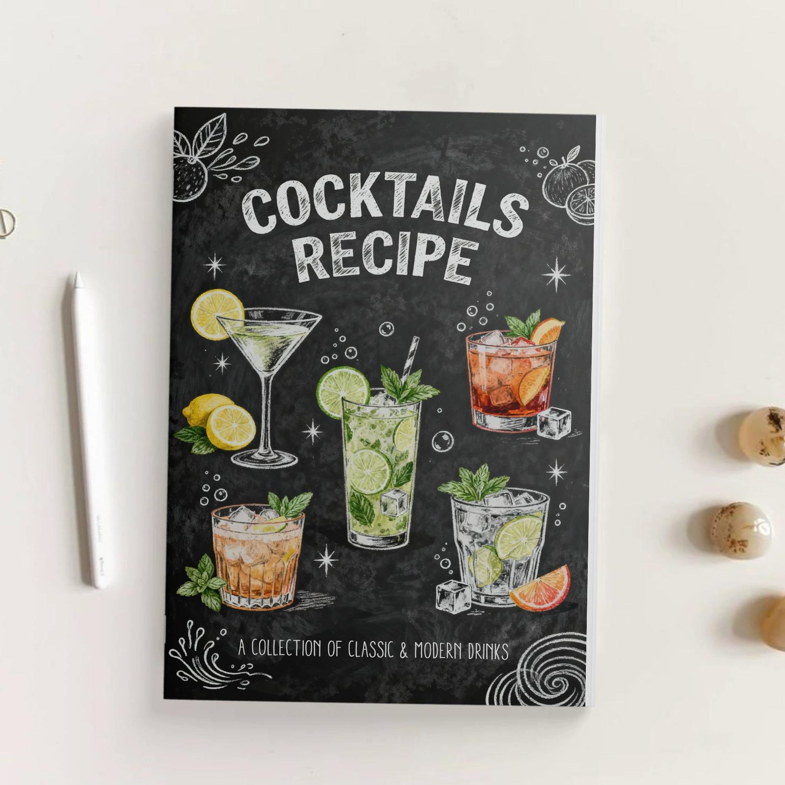 Cocktail Recipe Book - Livre de recettes de cocktails classiques