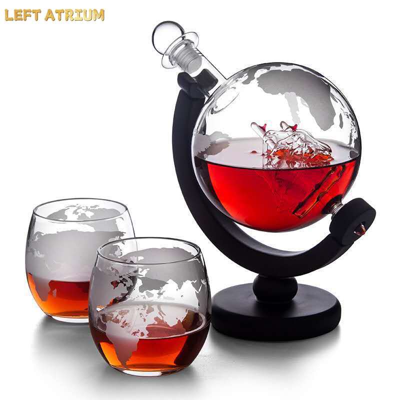 Decanter Globe Set - Carafe en verre en forme de