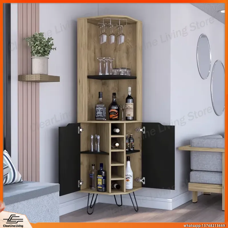 Meuble de bar d'angle avec 6 c - Home Bar Shelves avis et prix