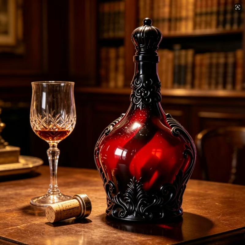 Carafe en verre ornée de couro - Home Bar Shelves avis et prix
