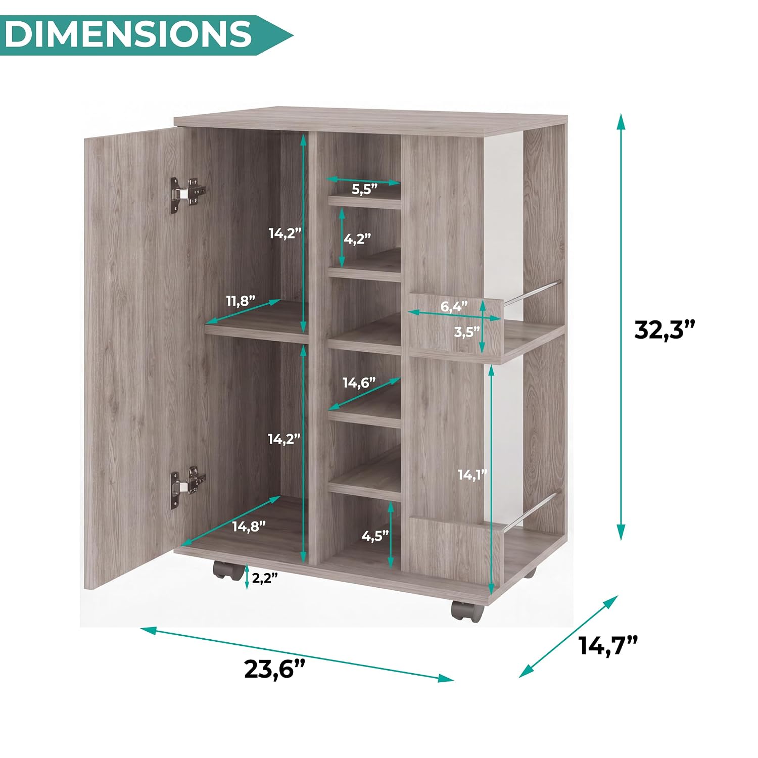 Chariot de bar roulant, platea - Home Bar Shelves avis et prix