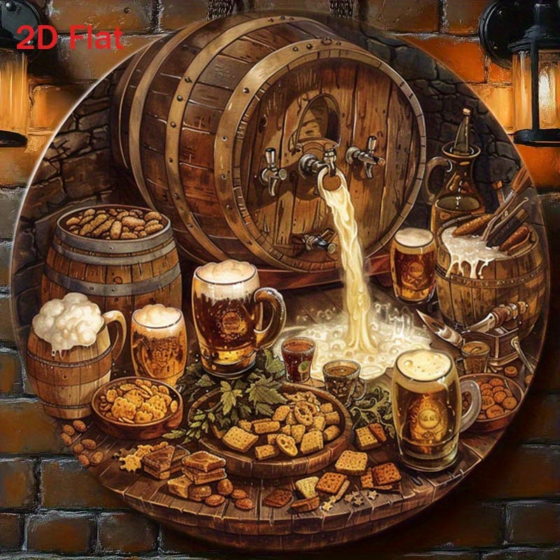 1 plaque ronde plate 2D en alu - Home Bar Cafe avis et prix