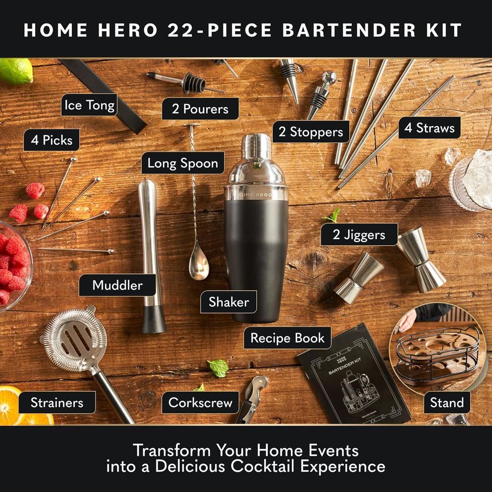 Ensemble de 22 pièces pour coc - Cocktail Recipe Book avis et prix