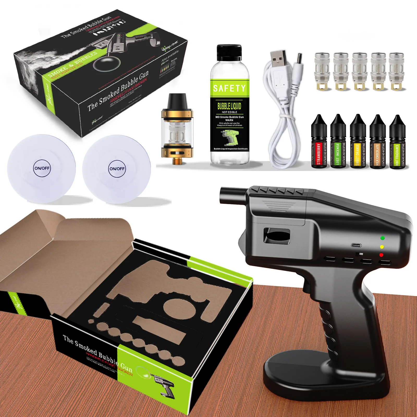 Pistolet à Bulles Électrique U - Smoking Gun Kit avis et prix